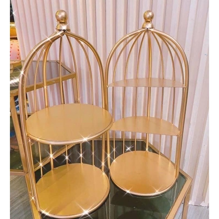 Kệ Mĩ Phẩm Lồng Chim 3 Tầng Mini Phong Cách Bắc Âu Decor Trang Trí Nhà Cửa