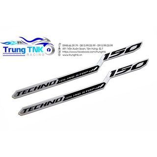 Tem chữ techno dán vario 150.