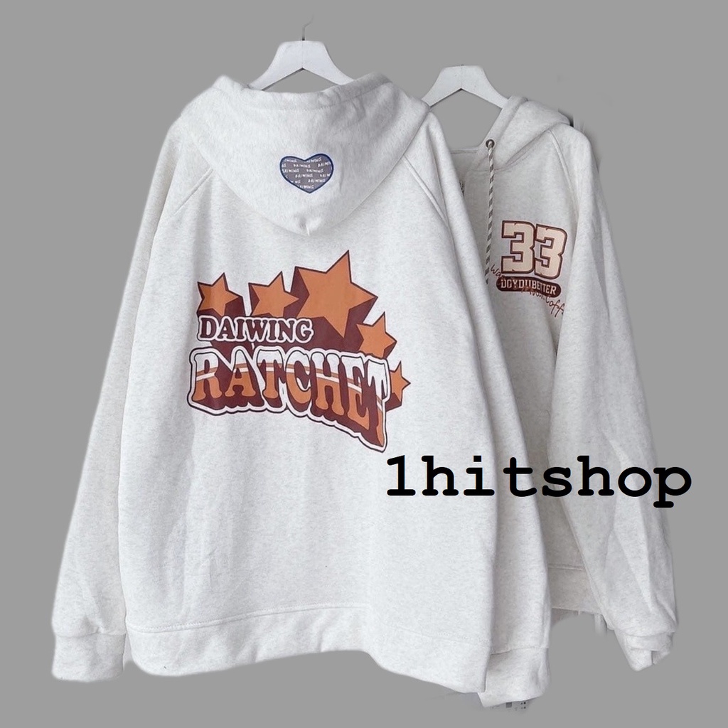 Áo KHOÁC Hoodie NGÔI SAO DAIWING Nam Nữ Ulzzang Unisex 1hitshop (DÂY TRẮNG)