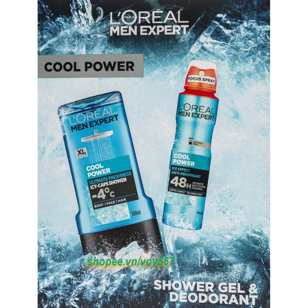 Sữa tắm gội Loreal Paris 3in1 Men Expert Hydra Power 300ml 100% chính hãng, vov567 cung cấp và bảo trợ