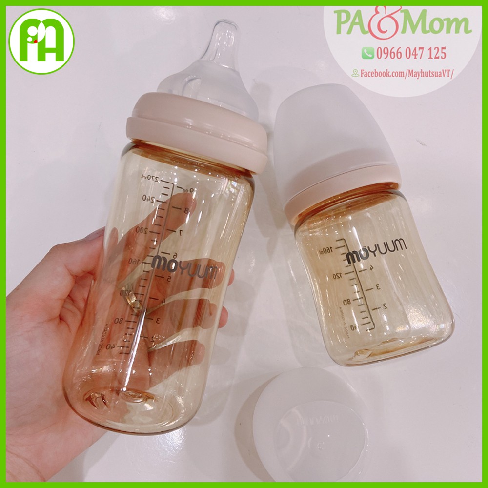 Bình sữa Moyuum 170ml và 270ml đủ size núm ty