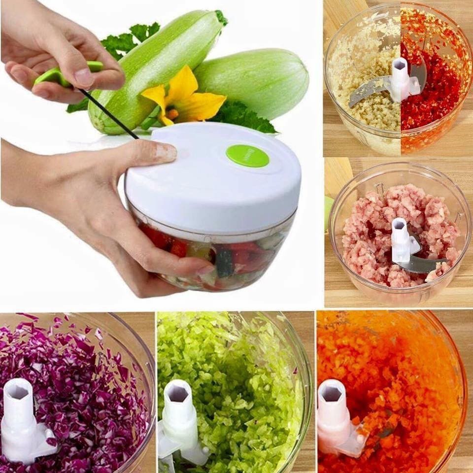 Dụng Cụ Xay Tỏi Ớt, Băm Rau Củ Quả, Cắt Nhỏ Thực Phẩm Lock&Lock Mini Slicer CKS308 - Hàng Chính Hãng