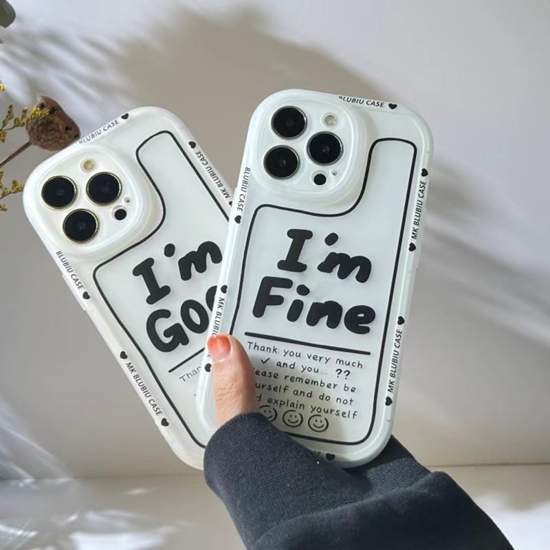 (SIÊU RẺ) Ốp lưng iphone cam tròn viền dày im good im fine 7plus/8/8plus/x/xr/xs/11/12/13/pro/max/plus/promax