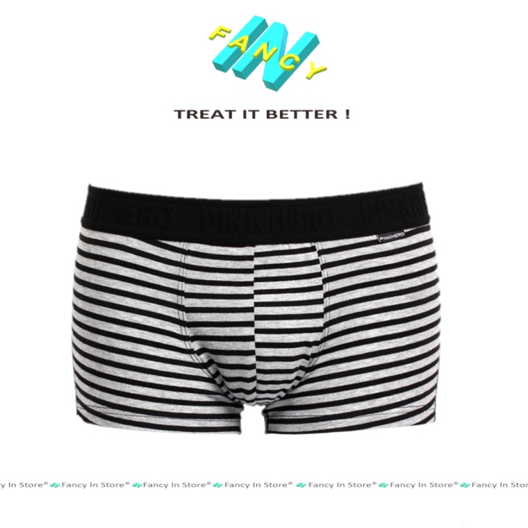 Quần Sịp Nam Cotton Boxer PINK HERO Mềm Mịn Cao Cấp, Co Dãn Thấm Hút Mồ Hôi, Sịp Nam Fancy In - bx009
