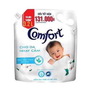 nước xả comfort 3 lít túi trắng