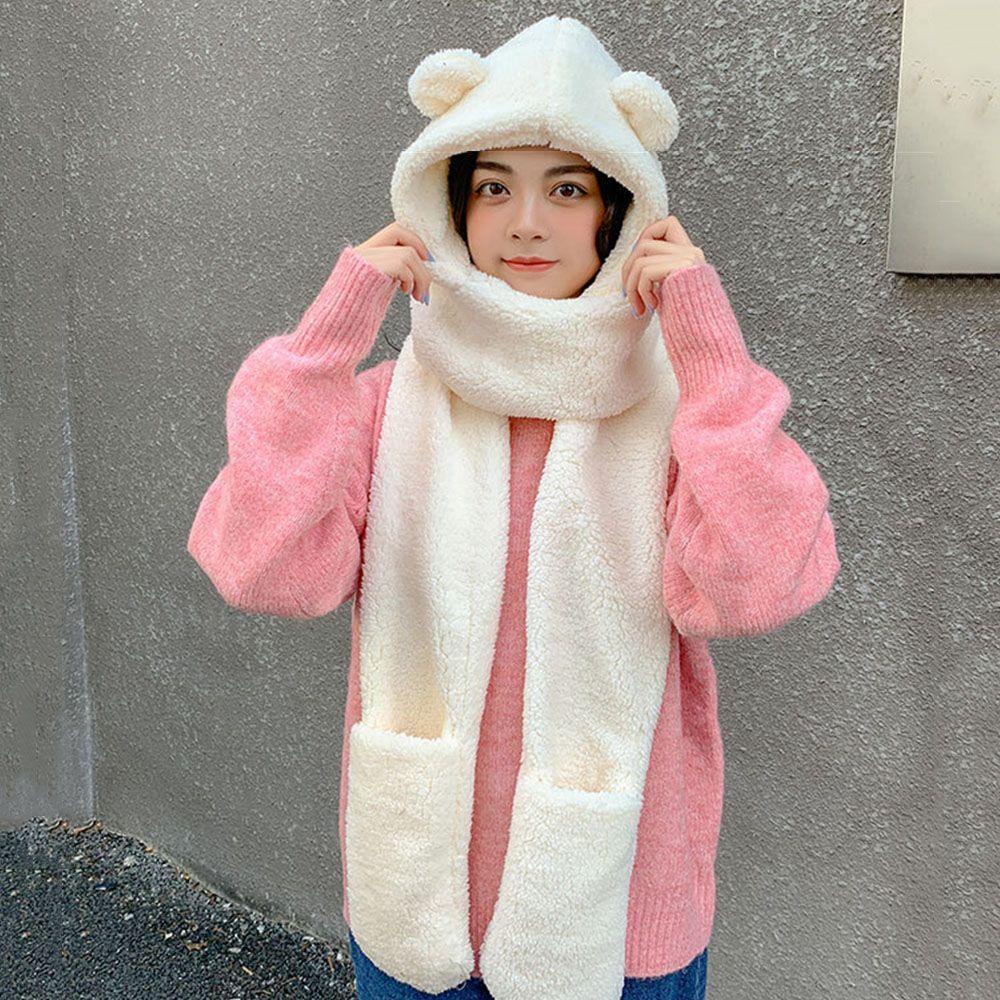 1 Mũ Beanie Vải Lông Giữ Ấm Mùa Đông Thời Trang Mới Lạ Cho Nữ