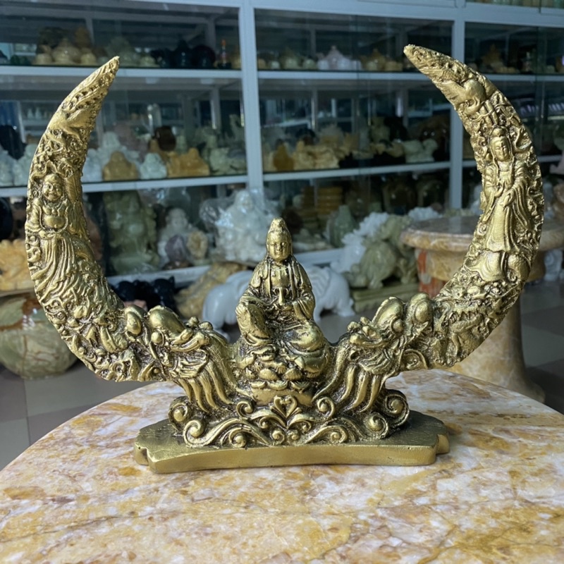Ngà Quan Âm Đá Đúc - cao 21cm