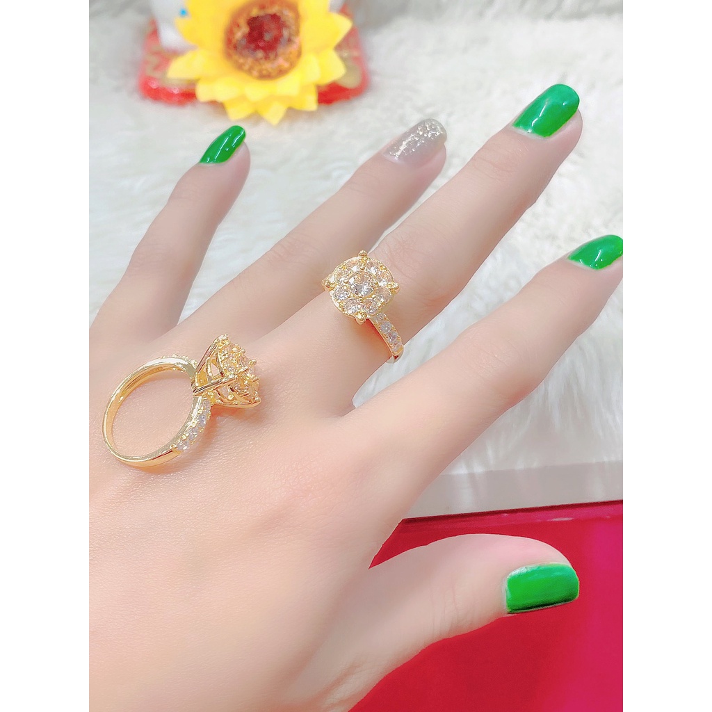UHA - Nhẫn nữ mạ vàng 18k đính đá CZ N696 ( giá tốt nhất )