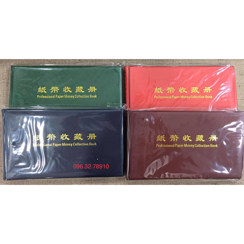 [SHOPEE TRỢ GIÁ] Album đựng tiền giấy mini 20 phơi Đen PCCB.