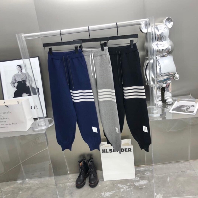 Quần jogger nữ Thom Brown chất len dày dặn ấm áp
