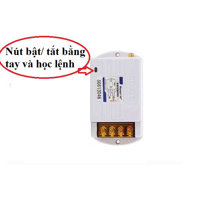 Công tắc điều khiển từ xa bật tắt máy bơm nước 40A/220V khoảng cách 1Km Honest 6220KD, công tắc wifi