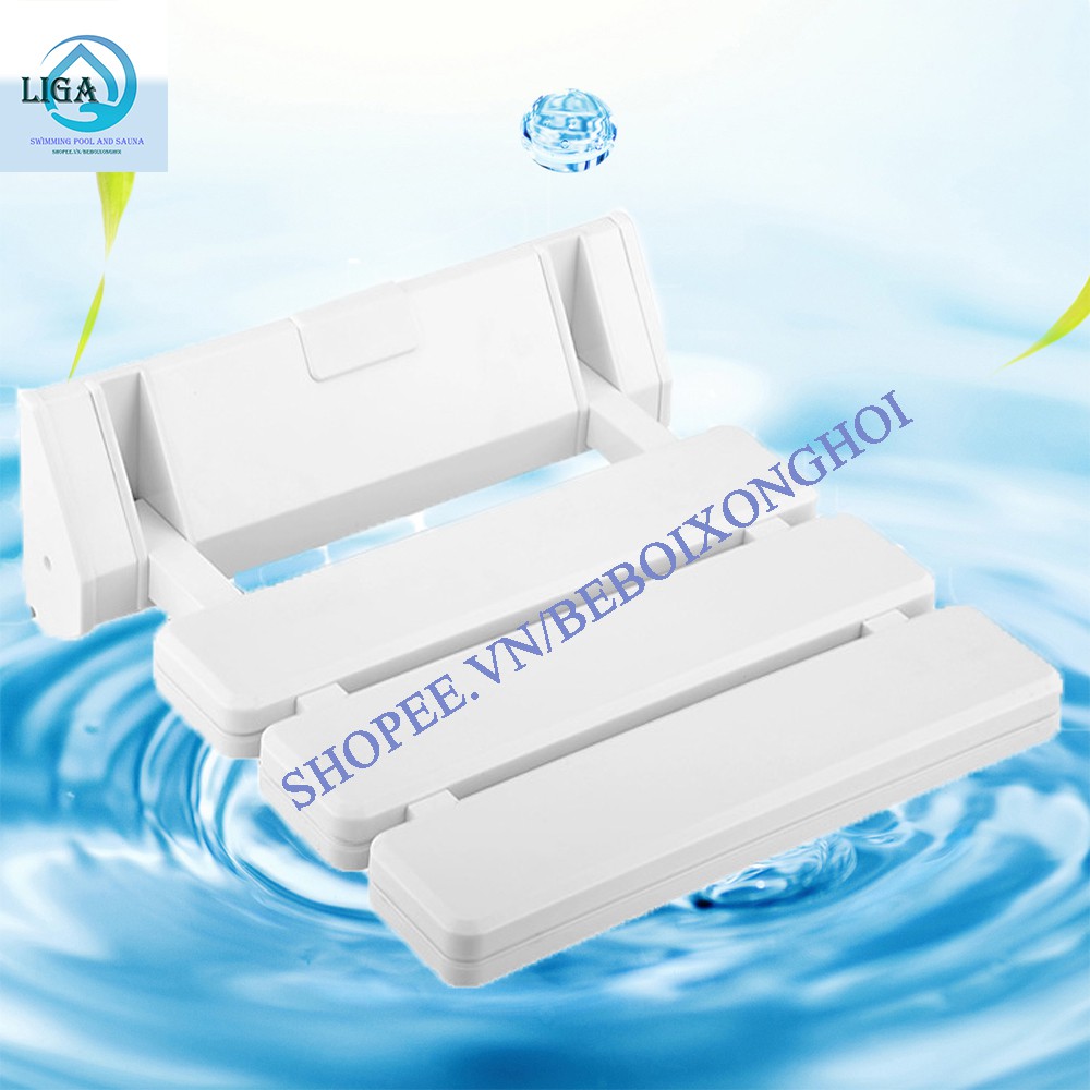 GHẾ XÔNG ƯỚT KHÔNG CHÂN CHẤT LIỆU NHỰA COMPOSITE - CHỊU ĐƯỢC TRỌNG LƯỢNG ĐẾN 110KG -KHỚP LINH HOẠT DỄ DÀNG GẤP LÊN XUỐNG