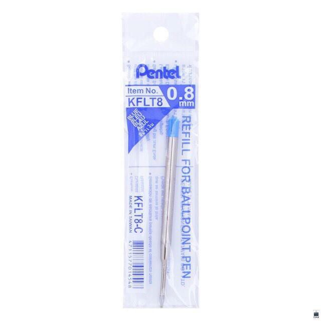 Ruột Bút Ký Cao Cấp Pentel - KFTL8-C Cho Bút B811 - Mực Bi Xanh Ngòi 0.8mm [Văn phòng phẩm Nhật Bản Pentel]