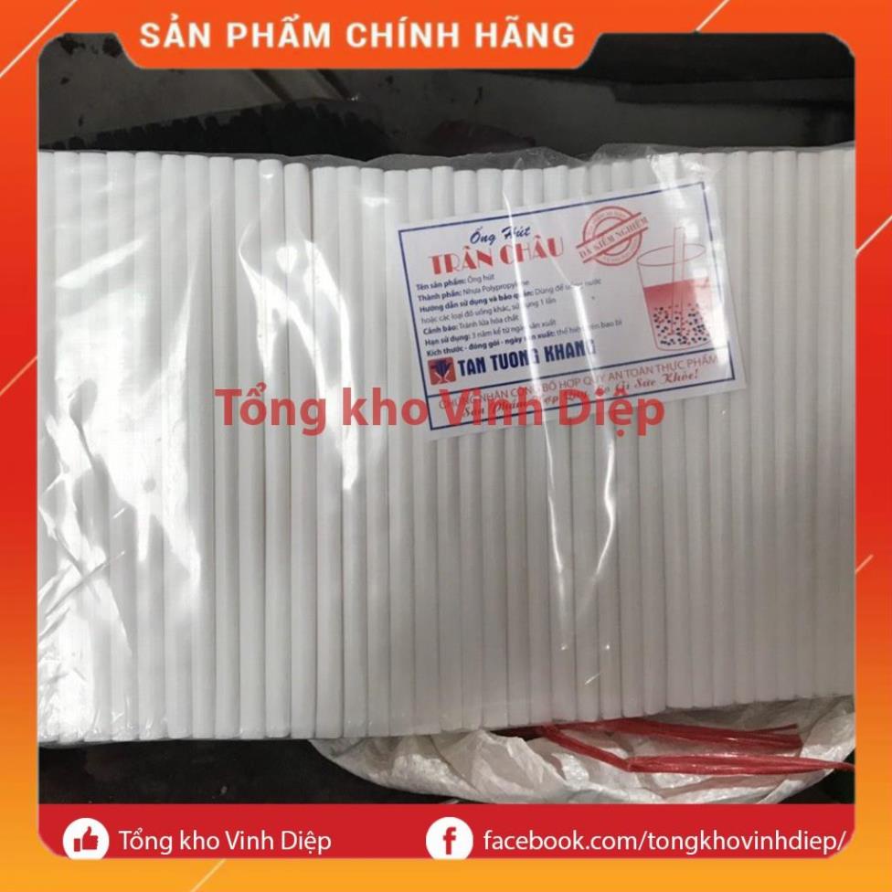 Ống hút sinh tố, cà phê, nước mía phi 8, dài 21cm, 2 đầu tròn, 2 màu đen, trắng, 1 bịch 500gr