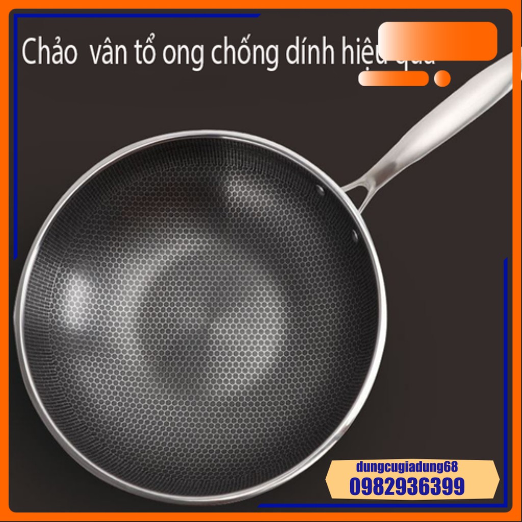 Chảo Chống Dính Vân Tổ Ong Dùng Được Bếp Từ - Chảo Sâu Lòng Siêu Chống Dính Bếp Từ