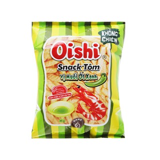 Snack Oishi Vị Tôm Muối Ớt Xanh 42gr
