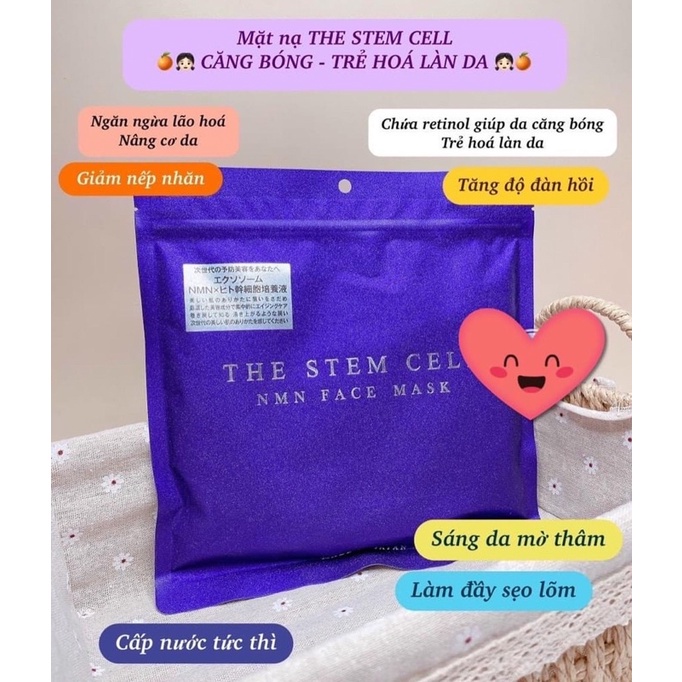 Mặt nạ tế bào gốc The Stem Cell Face Mask NMN cao cấp Nhật Bản túi gồm 30 miếng