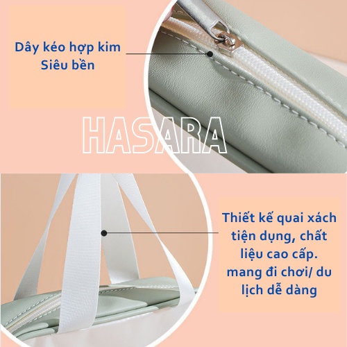 Túi đựng mỹ phẩm du lịch, đồ trang điểm cá nhân, skincare, make up BEAUTY trong suốt chống nước - Hasara