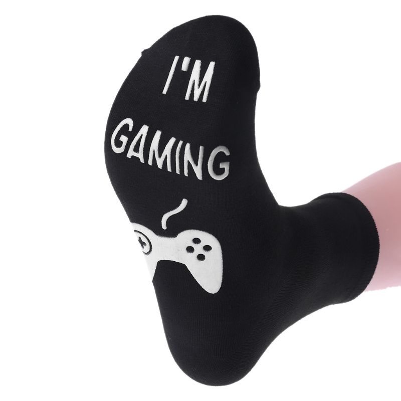 Youyo Vớ Cotton Dài Đến Mắt Cá Chân In Chữ Vui Nhộn Unisex Cho Người Yêu Chơi Game G