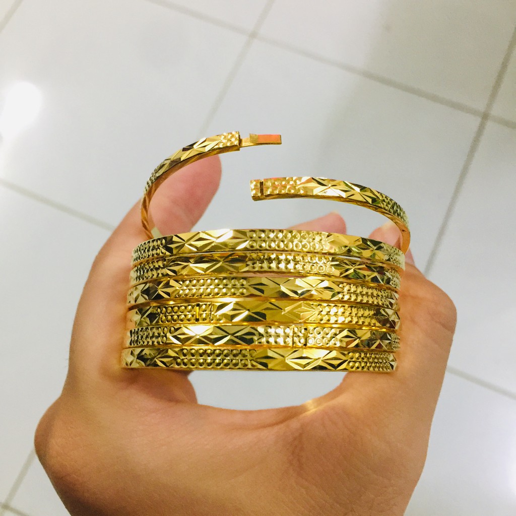 BỘ 7 VÒNG XIMEN KHÓA GÀI NHƯ VÀNG THẬT CAO CẤP