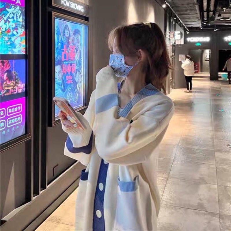 Áo len cardigan dệt kim áo khoác phụ nữ