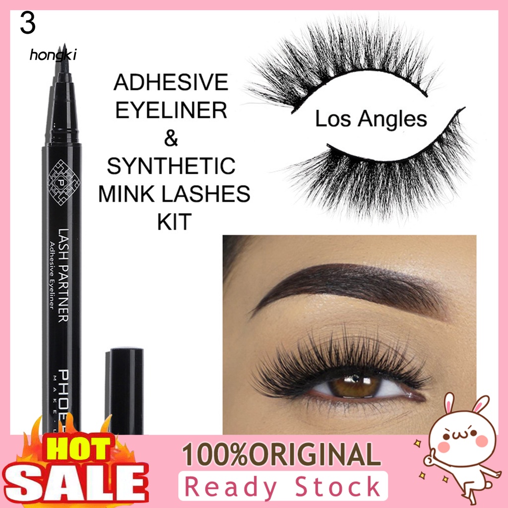 Bộ bút kẻ mắt dạng lỏng chống thấm nước kèm lông mi giả tiện dụng
 | BigBuy360 - bigbuy360.vn