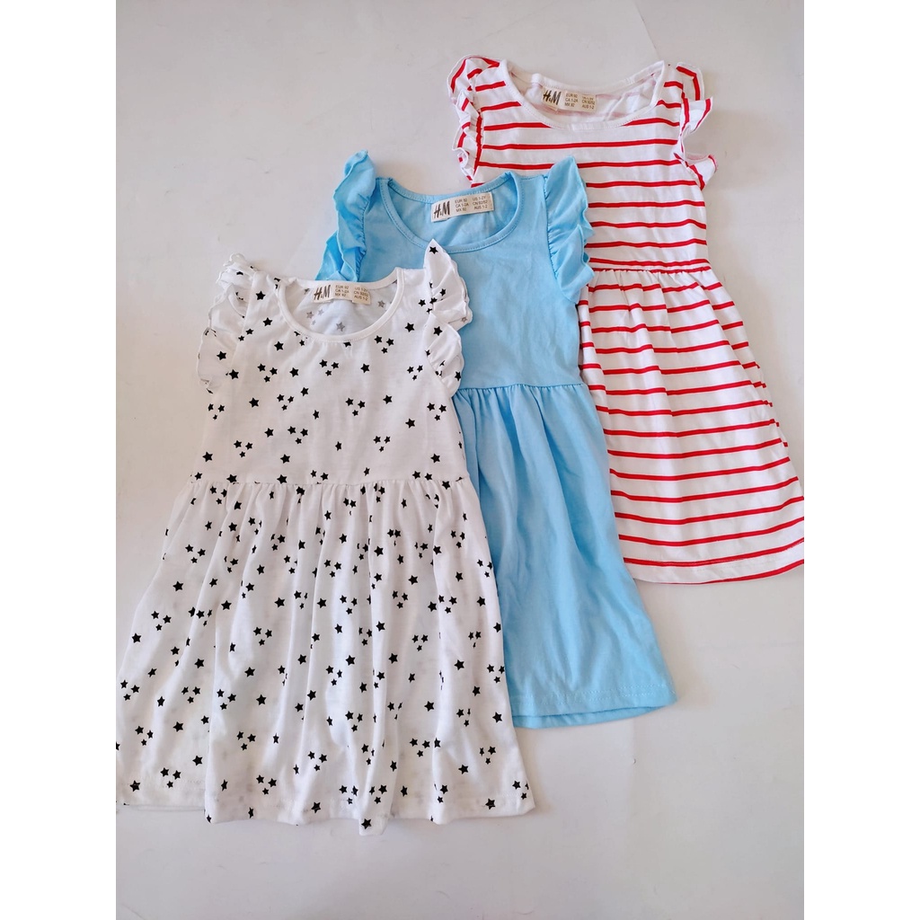 Set 3 váy tay cánh tiên cho bé gái