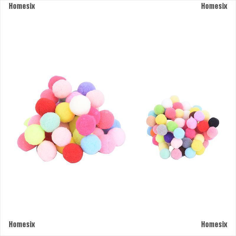 Set 100 Quả Bóng Nỉ 10mm 20mm Nhiều Màu Sắc Dùng Để Làm Đồ Trang Trí Thủ Công