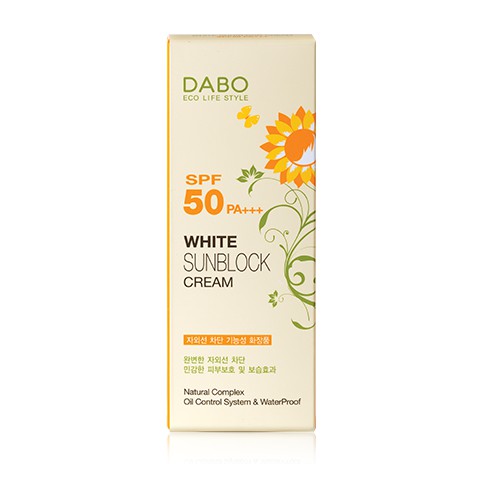 Kem Chống Nắng Dưỡng Da Cao Cấp, Chống Nắng DABO WHITE SUNBLOCK CREAM SPF50 chính hãng HÀN QUỐC 70ml