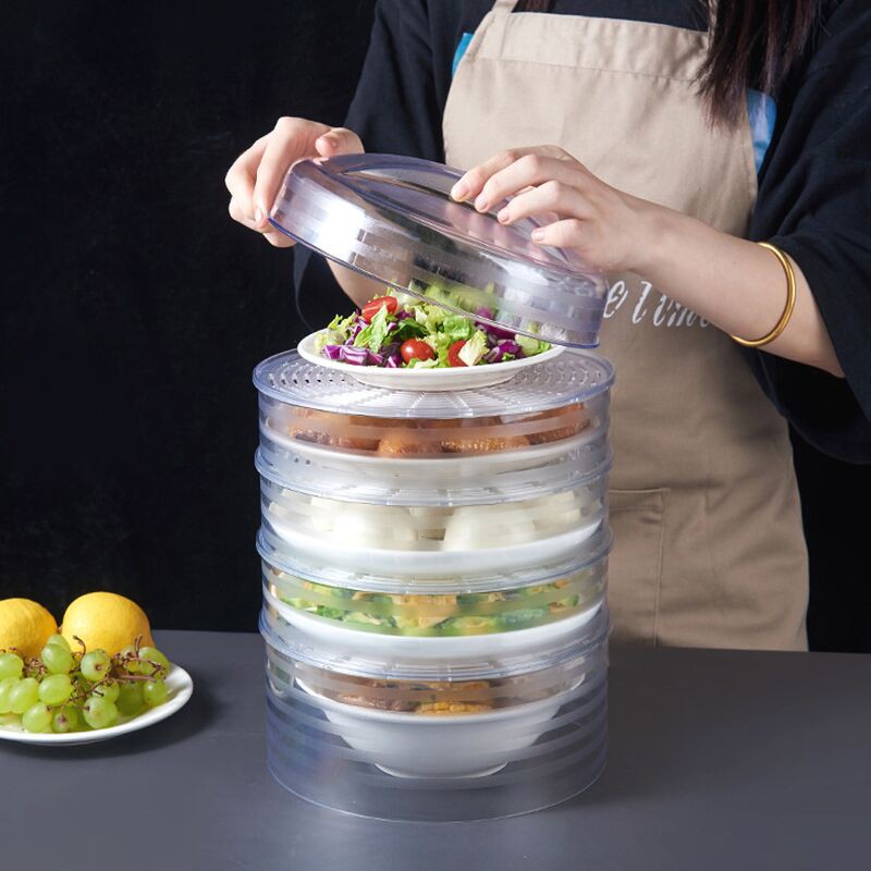 Lồng Bàn Giữ Nhiệt Thức Ăn - Khay Đậy Thức Ăn, Lồng Bàn 5 Tầng Giữ Nhiệt Cao Cấp