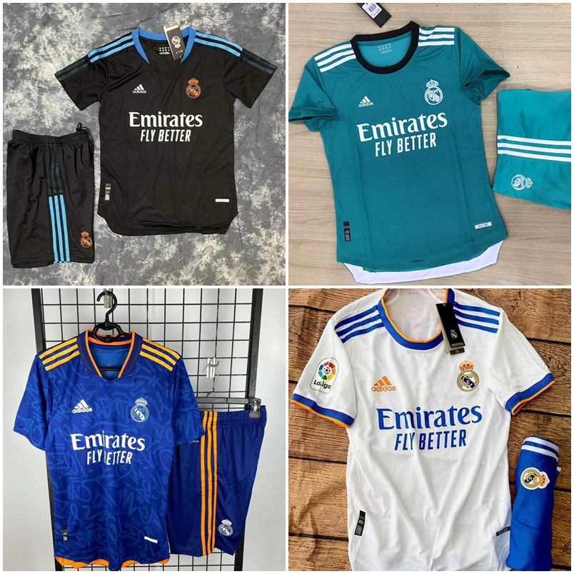 Áo Bóng Đá CLB Real Madrid - mua giai 2021-2022 nhiều mẫu- Chất Polyeste Thái Cao Cấp - Co Giãn 4 Chiều full logo