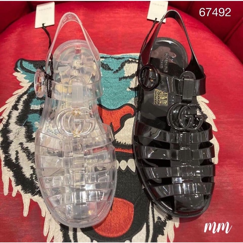 Sandal rọ gucci nhựa trong fullbox