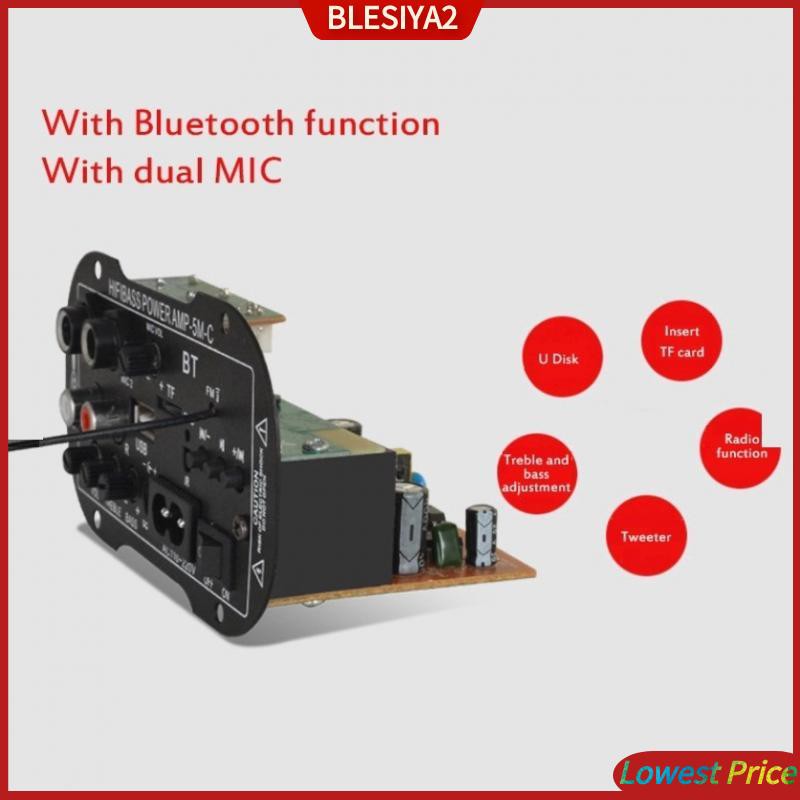 Bảng Mạch Khuếch Đại Âm Thanh Bluetooth 5 &quot;Mini Công Suất Cao Kèm MIC BT Cho Xe Hơi Blesiya2