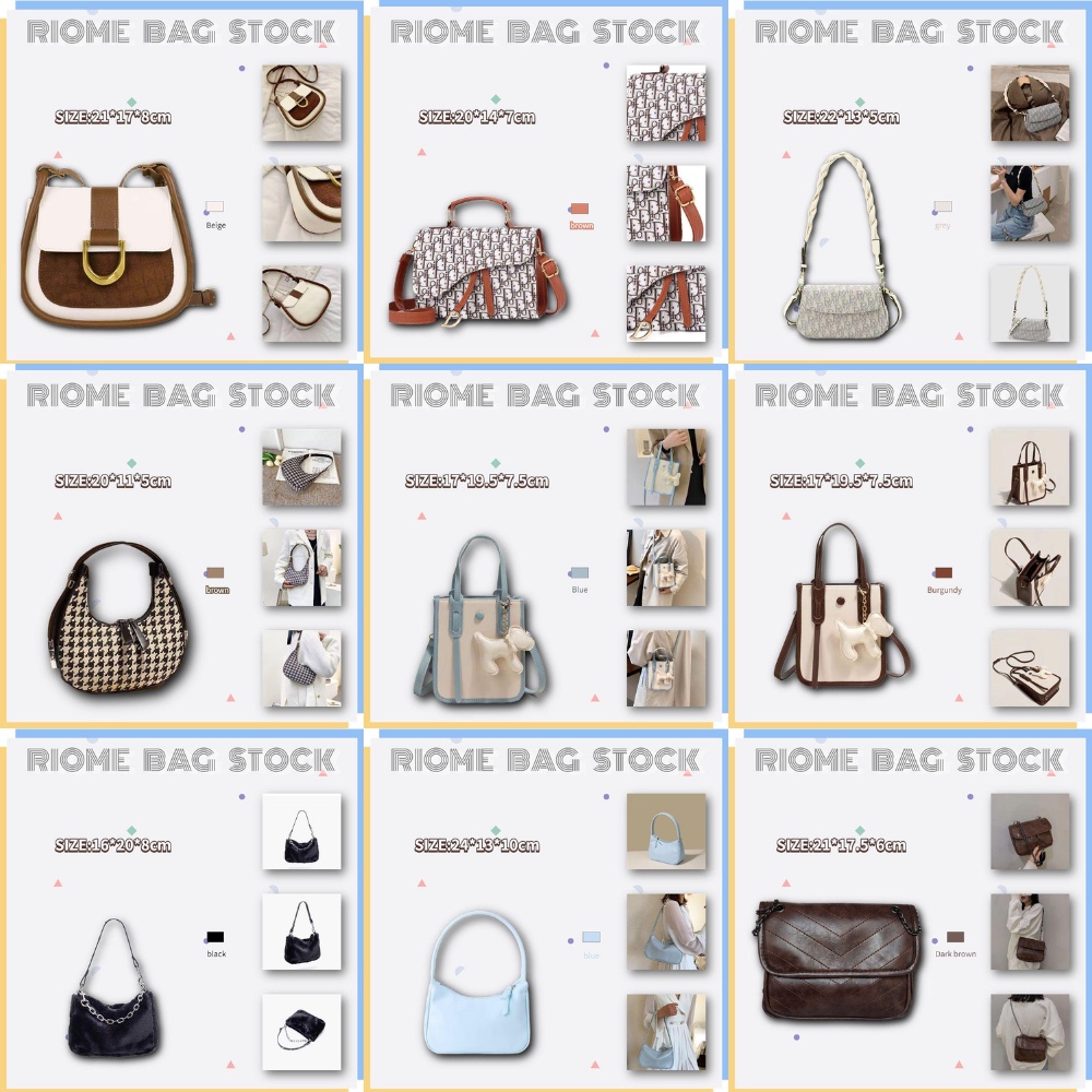 ✨Làm sạch hàng tồn kho✨ RIOME Túi Xách Da PU Chất Lượng Cao Thời Trang Cho Nữ
