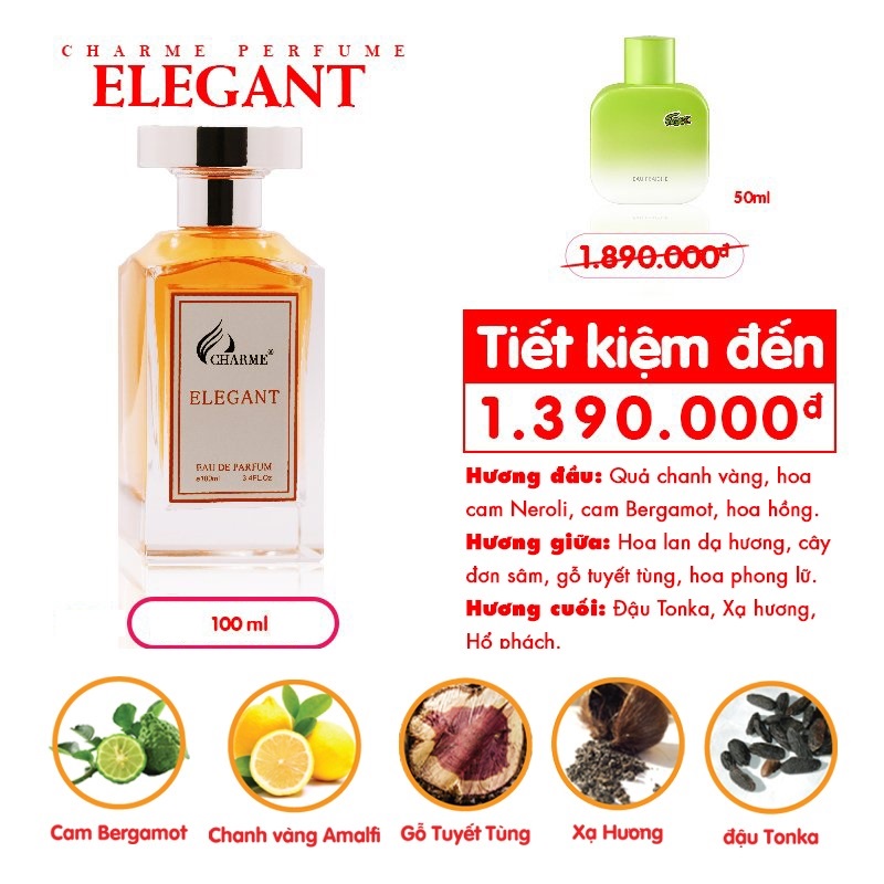 Nước hoa nam Charme Elegant 100ml