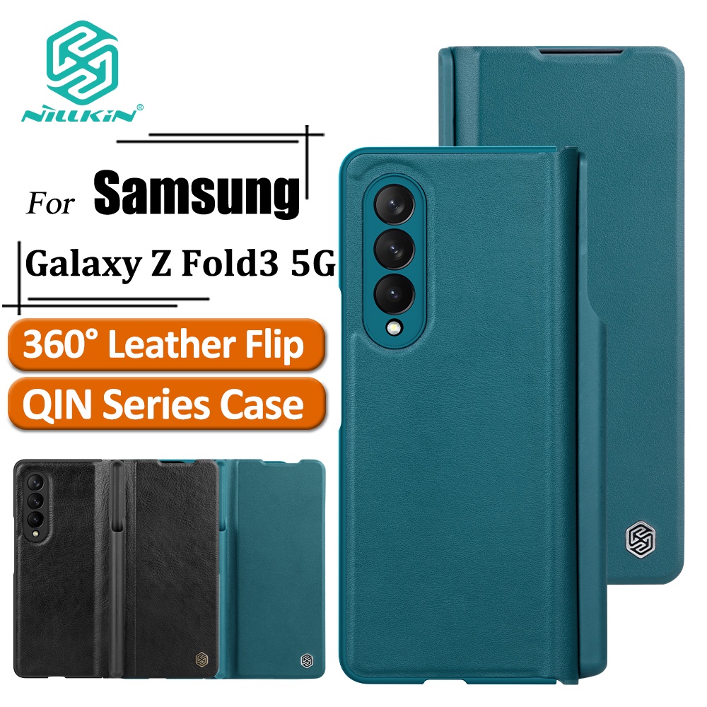 Bao da điện thoại NILLKIN nắp lật bảo vệ 360 độ cho Samsung Galaxy Z Fold 3 5G / W22