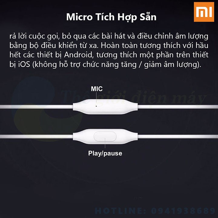 Tai nghe XIAOMI mi in - ear headphones basic