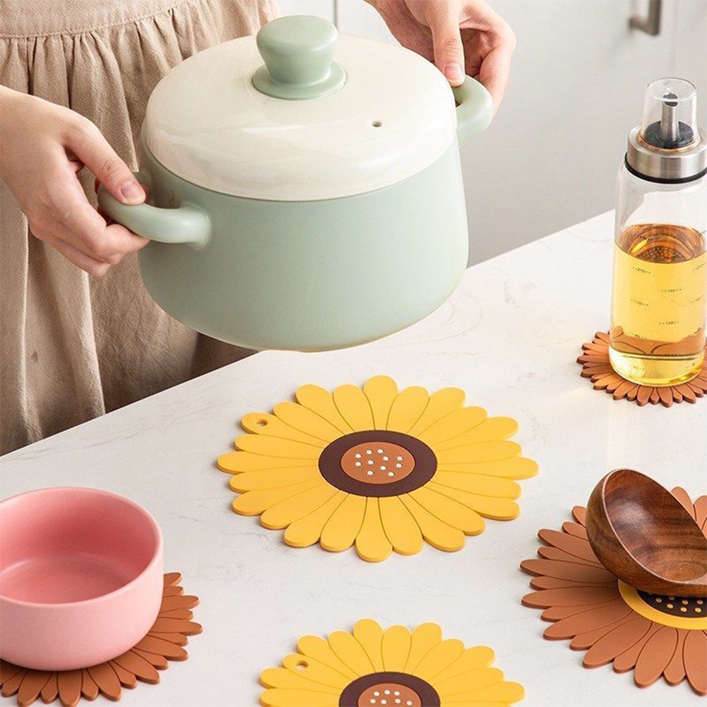 Đế lót nồi hình hoa hướng dương đơn giản cho nhà ở