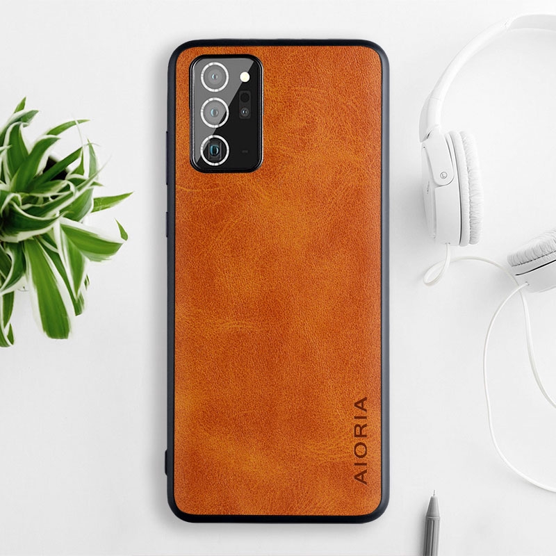 Ốp Điện Thoại Da TPU Kiểu Vintage Thời Trang Cho Samsung Galaxy Note 20 plus 5G