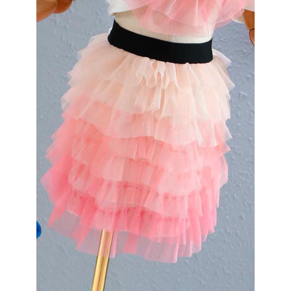 Chân váy voan nhiều tầng