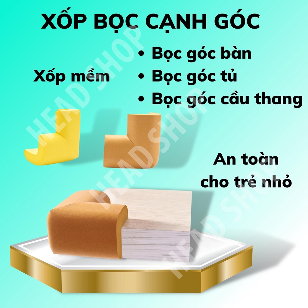Xốp bọc cạnh bàn, góc bàn giữ an toàn cho bé mềm mại, tiện lợi XDCB01 HEAD SHOP