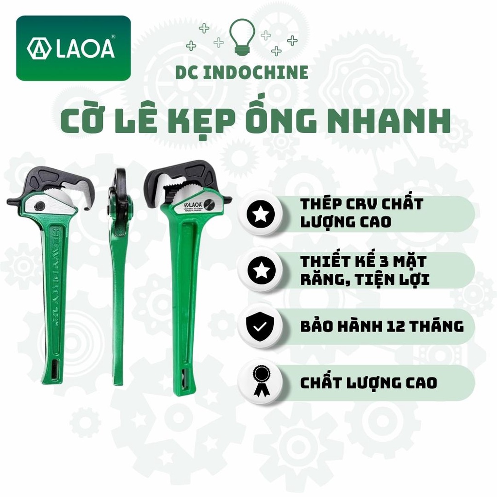 Cờ lê kẹp ống nhanh grip LAOA chuyên dụng, thép Cr-V chất lượng cao, hàng chính hãng
