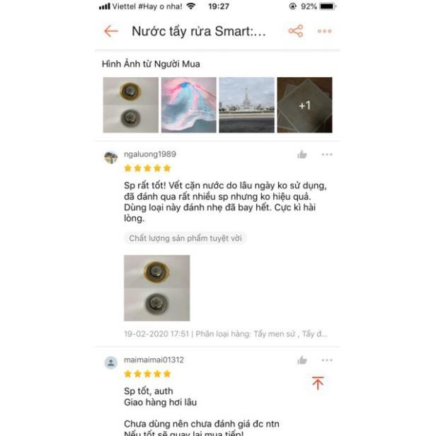SMART TS Nước tẩy sạch đồ sứ
