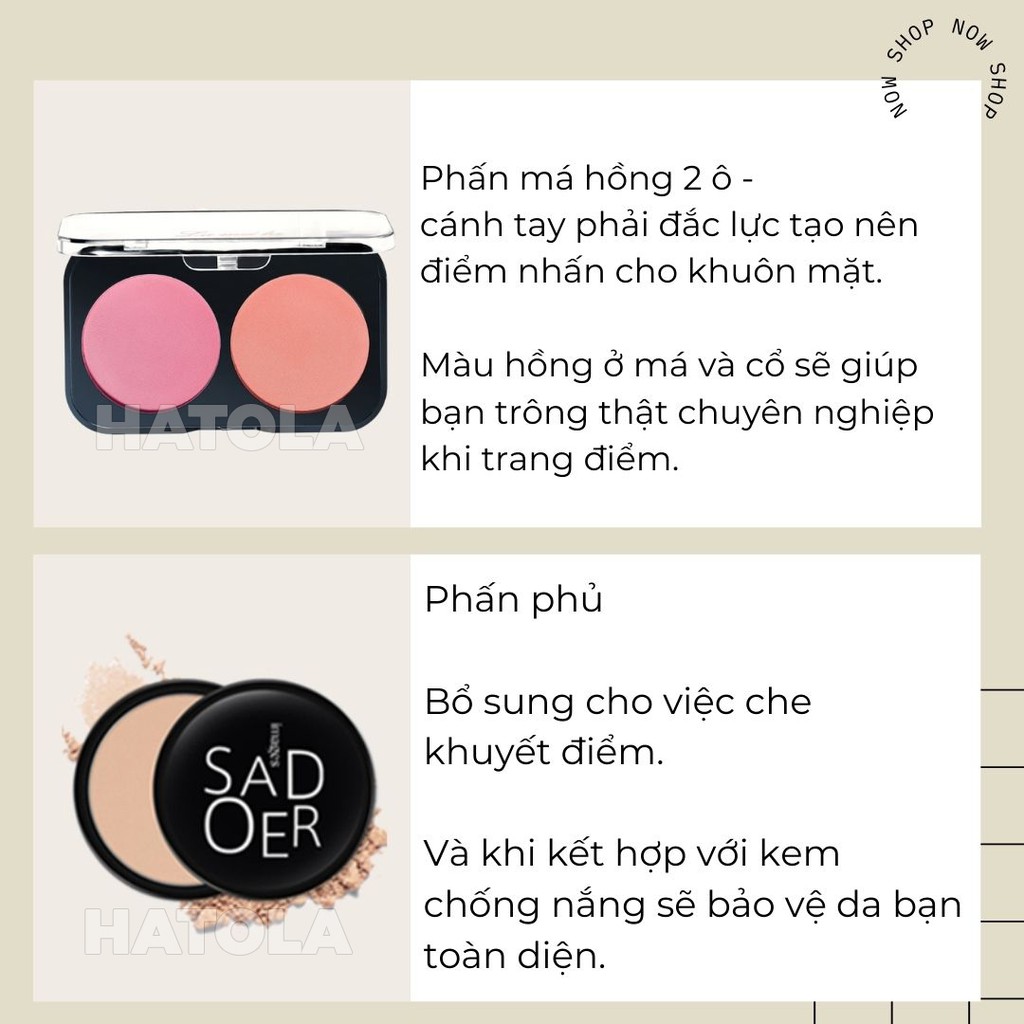 Bộ trang điểm cao cấp 10 món makeup thần thánh chuyên nghiệp hottrend Hatola