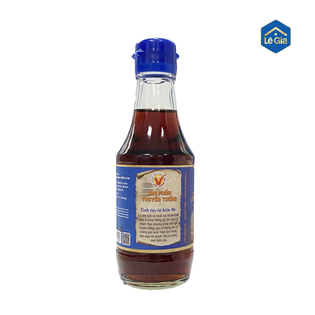 Nước mắm Lê Gia cốt đặc biệt chai thủy tinh 200ml