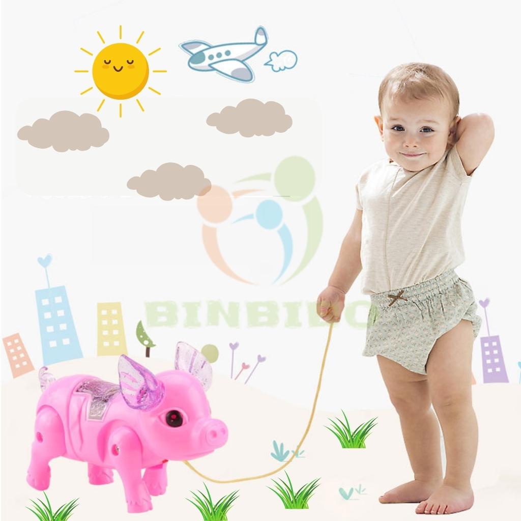 Heo đồ chơi biết đi phát sáng có nhạc cực vui cho bé