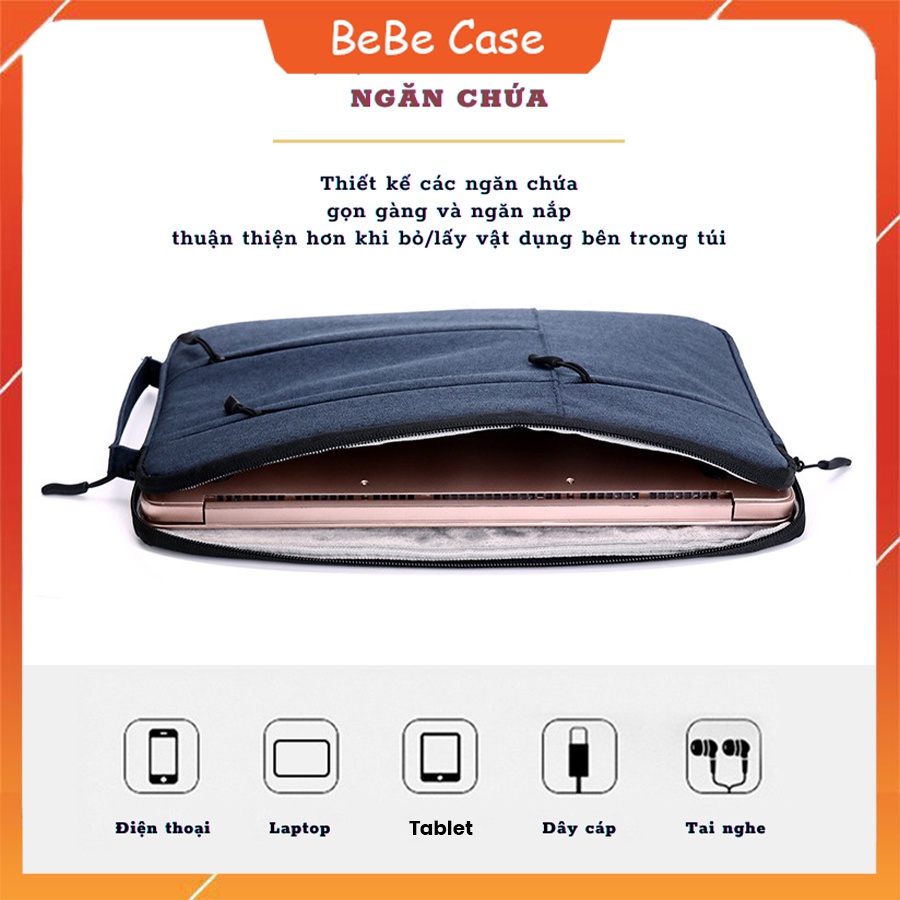 Túi Laptop, Macbook chống sốc - Có quay xách đứng - Nhiều ngăn - Thích hợp nhiều dòng máy từ 11'6 đến 16'
