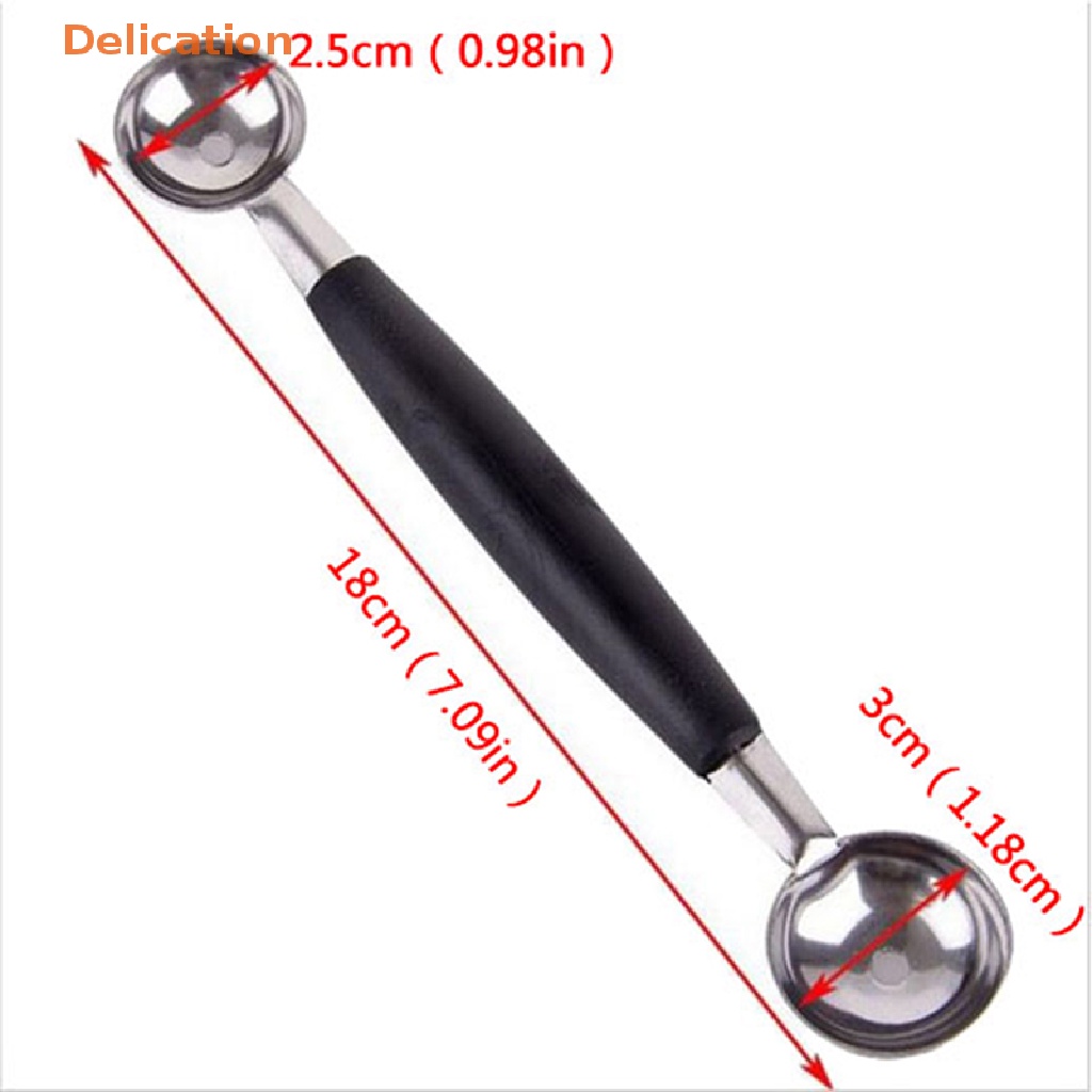 Muỗng Múc Kem / Trái Cây Hai Đầu Bằng Thép Không Gỉ Tiện Lợi Dành Cho Nhà Bếp
