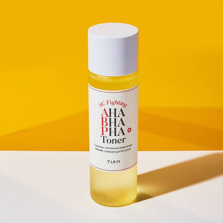 Nước hoa hồng làm sạch mụn loại bỏ da chết dầu thừa tiam ac fighting aha bha pha toner 180ml