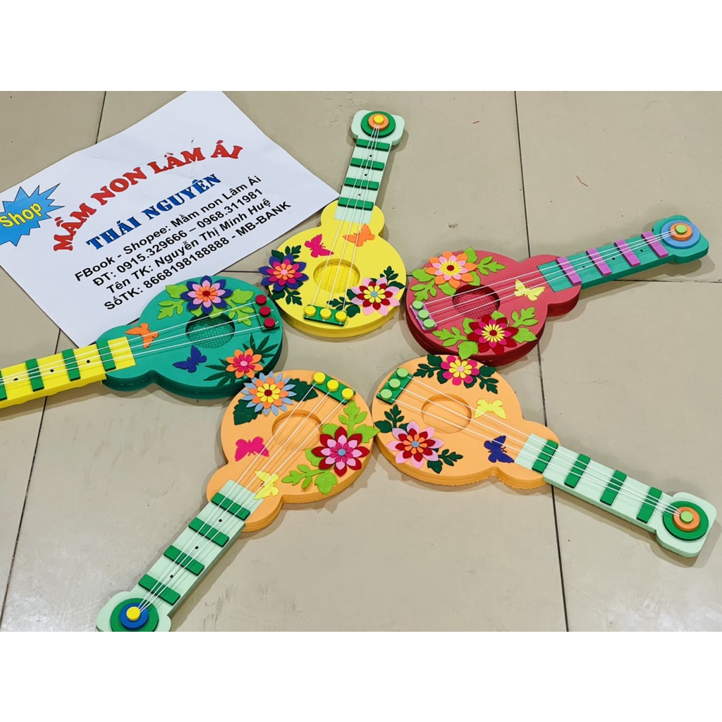 Đồ chơi âm nhạc tự tạo đàn,trống,phách